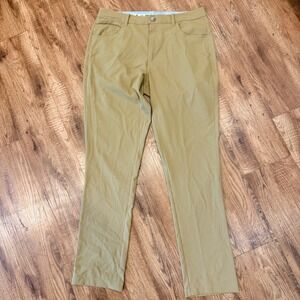 Puma Golf Mens 32x32 Khaki Tan 5-Pocket Performance Pants Gripper Waistband